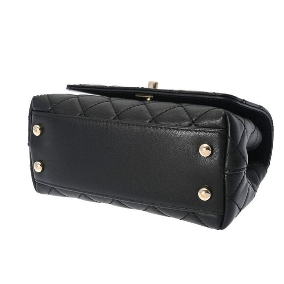 Chanel Black Quilted Chèvre Extra Mini Rainbow Coco Handle Flap Gold Hardware - Picture 7 of 12